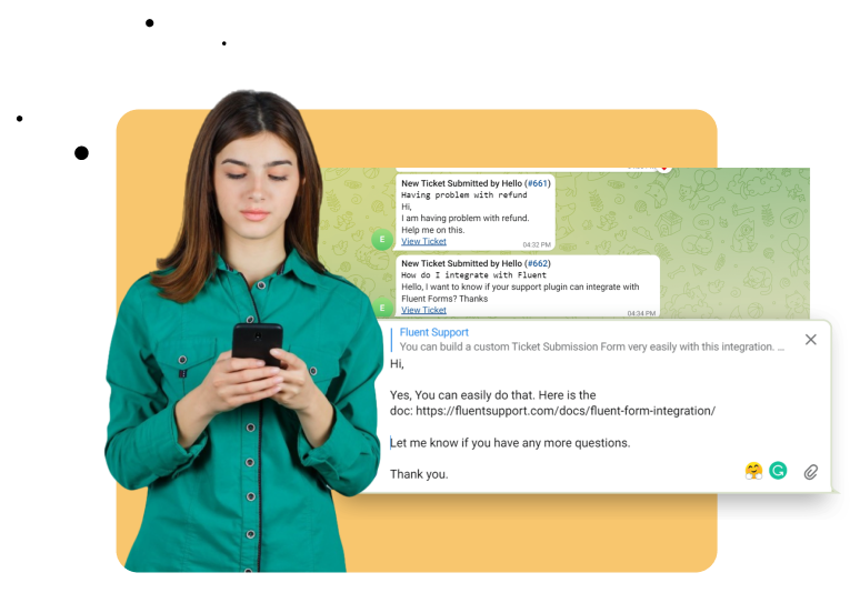 Add Responses - Telegram Integration - Fluent Support