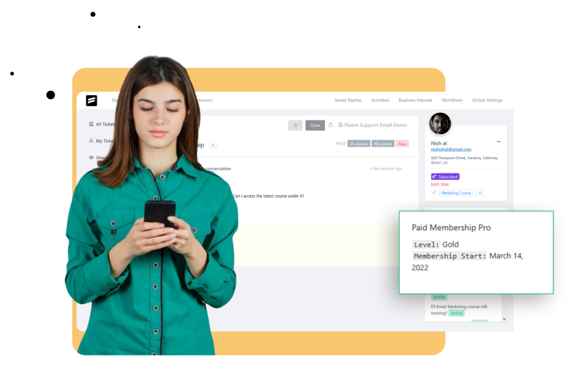 Details of Previously Purchased Products - Paid Membership Pro Integration - Fluent Support