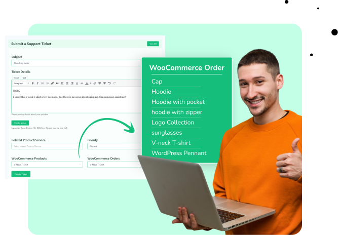 Easy Submission Process - WooCommerce Integration - Fluent Support
