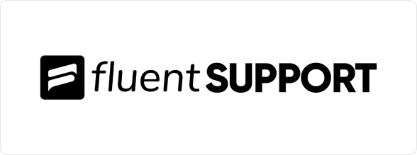 fluent support black and white logo
