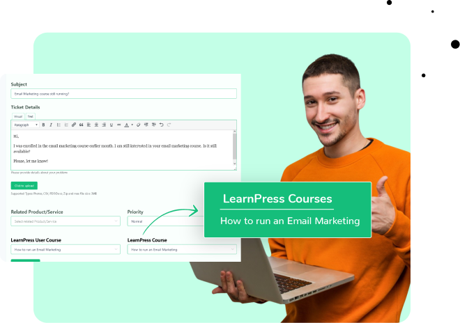 LearnPress Custom Fields - LearnPress - Fluent Support Integration