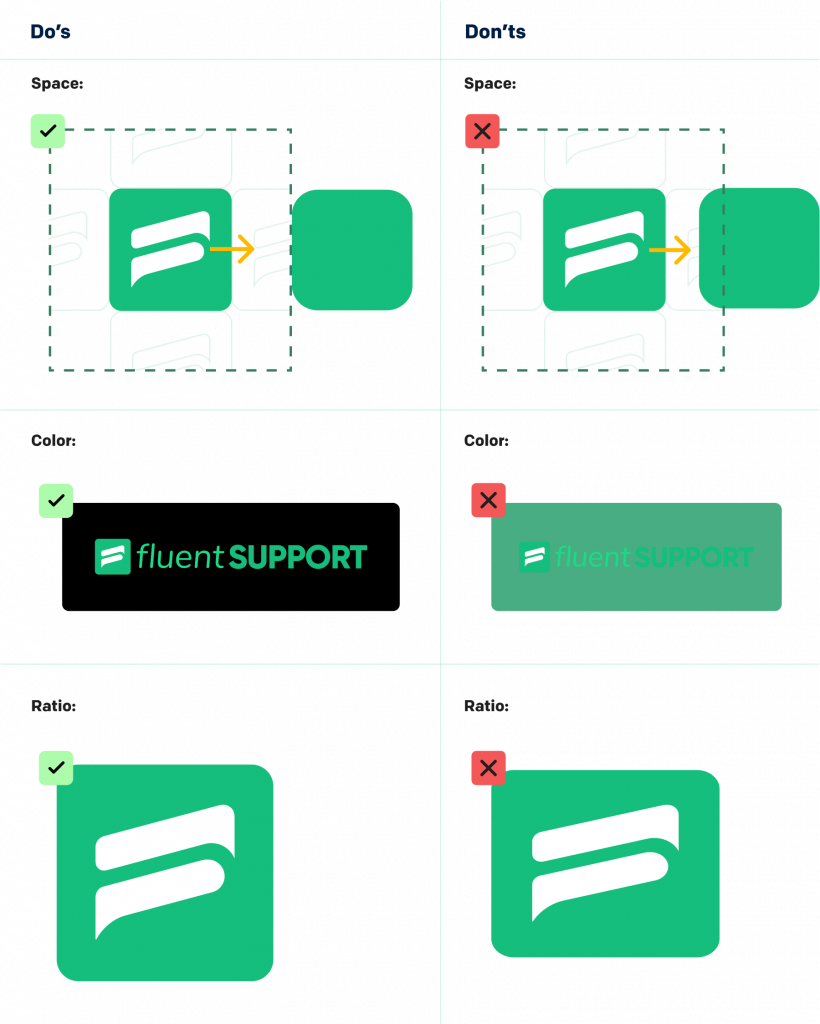 do's and don'ts for fs logo and icon