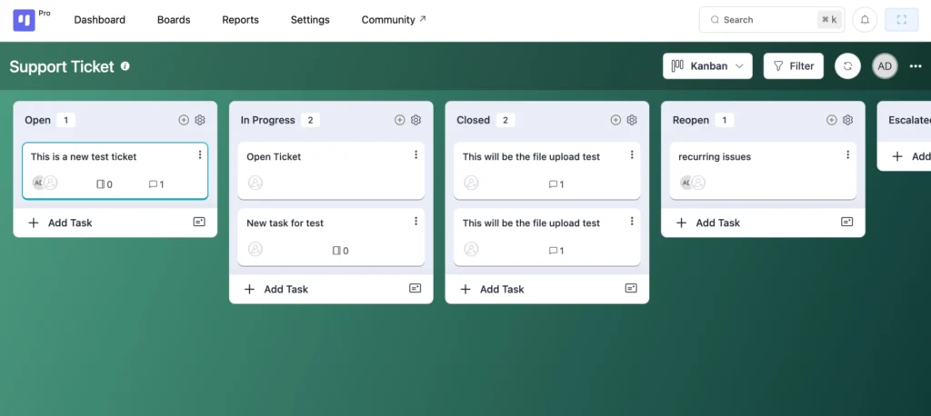 Fluent Boards - Dashboard