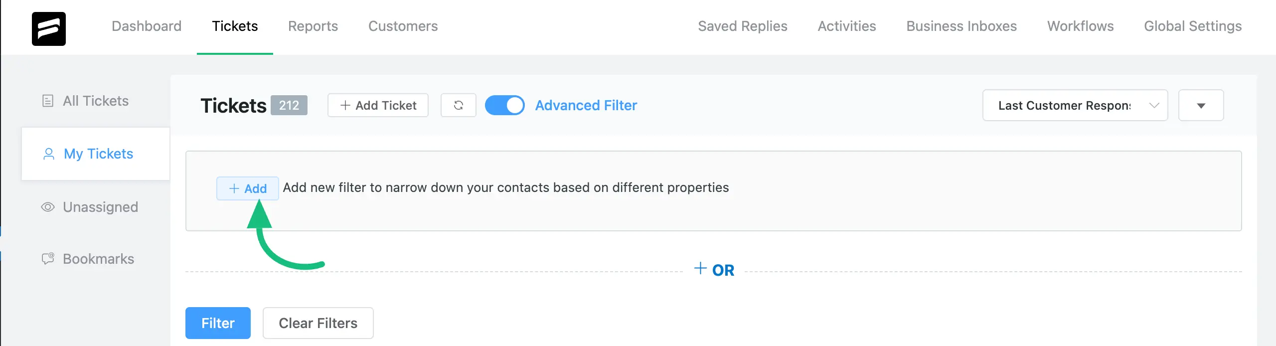 + Add button