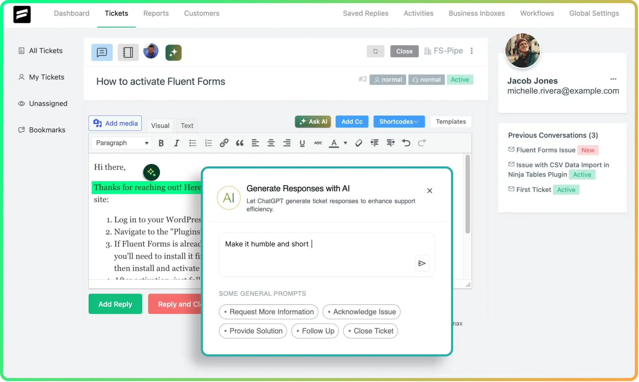 Written answer curation