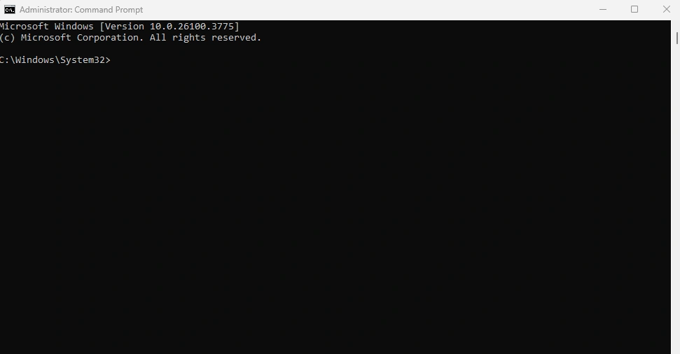 Command Prompt Input field