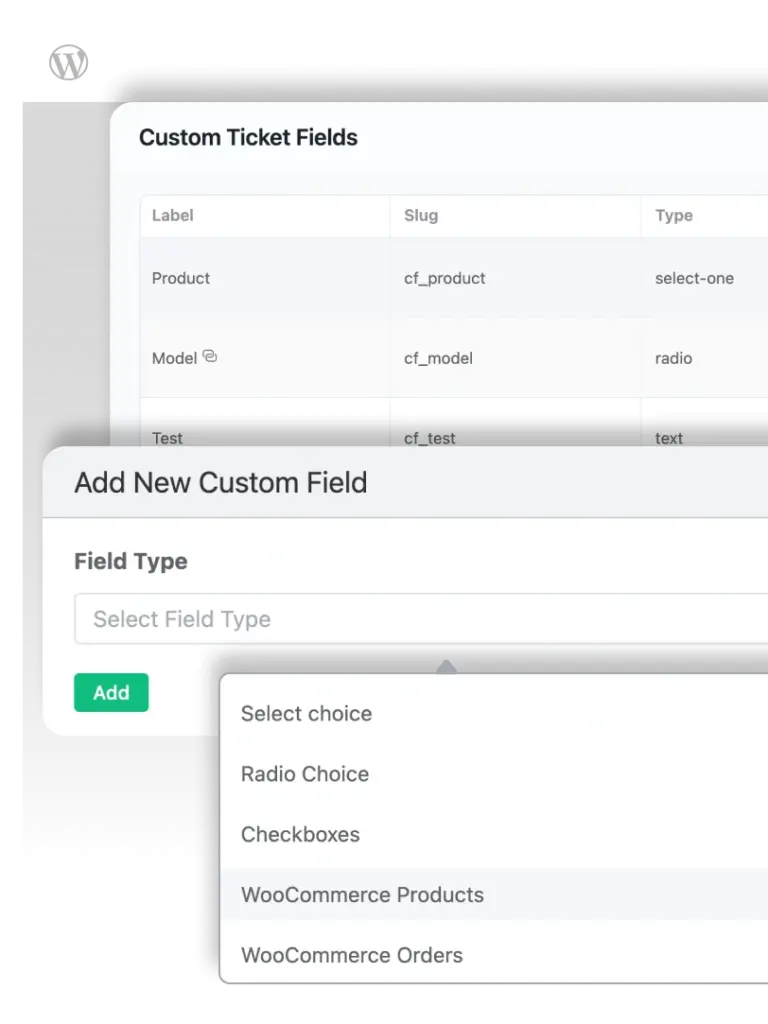 Custom fields - Fluent Support (Home 25)