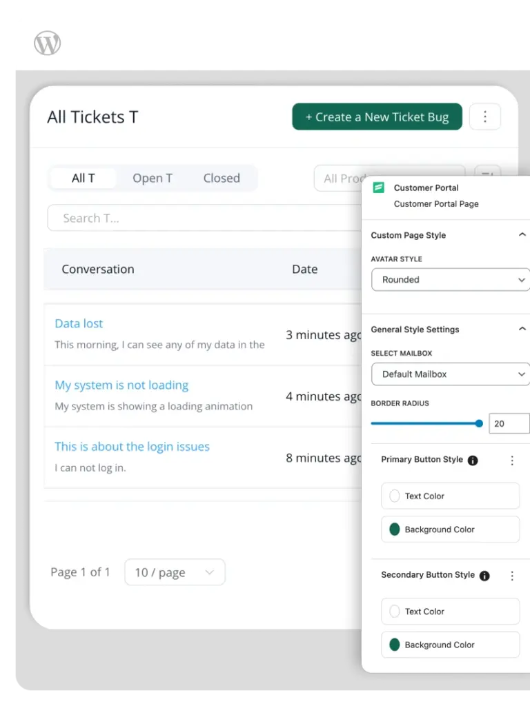 Fluent Support - Receive Ticket via portal or email (Home 25)