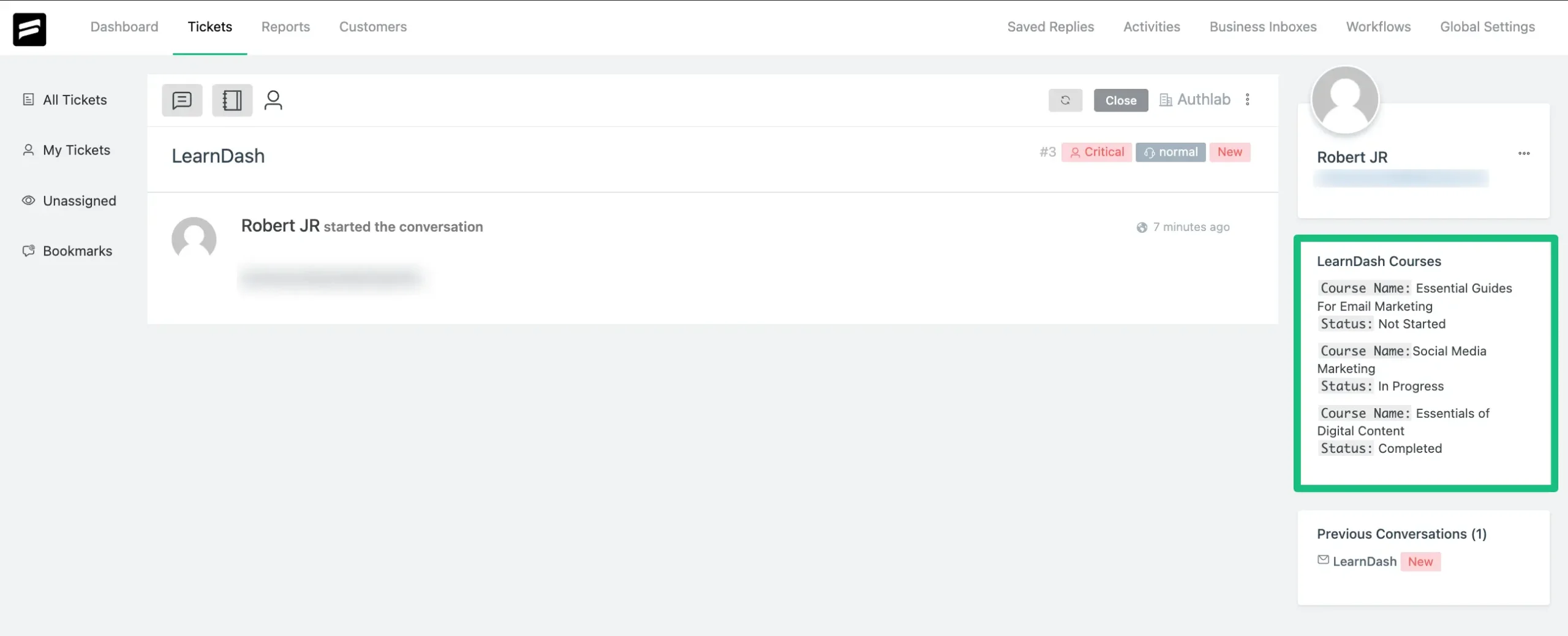 Preview of LearnDash Integration with Fluent Support
