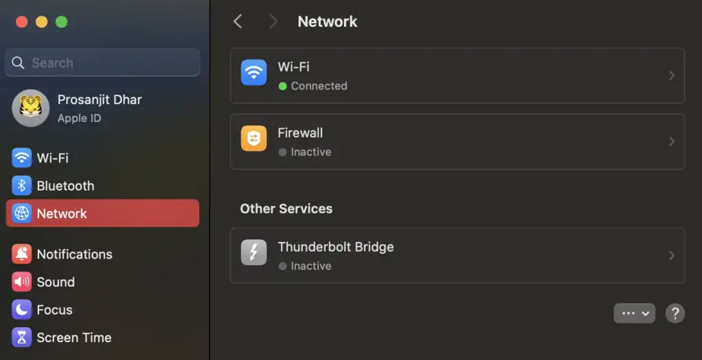Network settings mac, connection timed out, connection refused