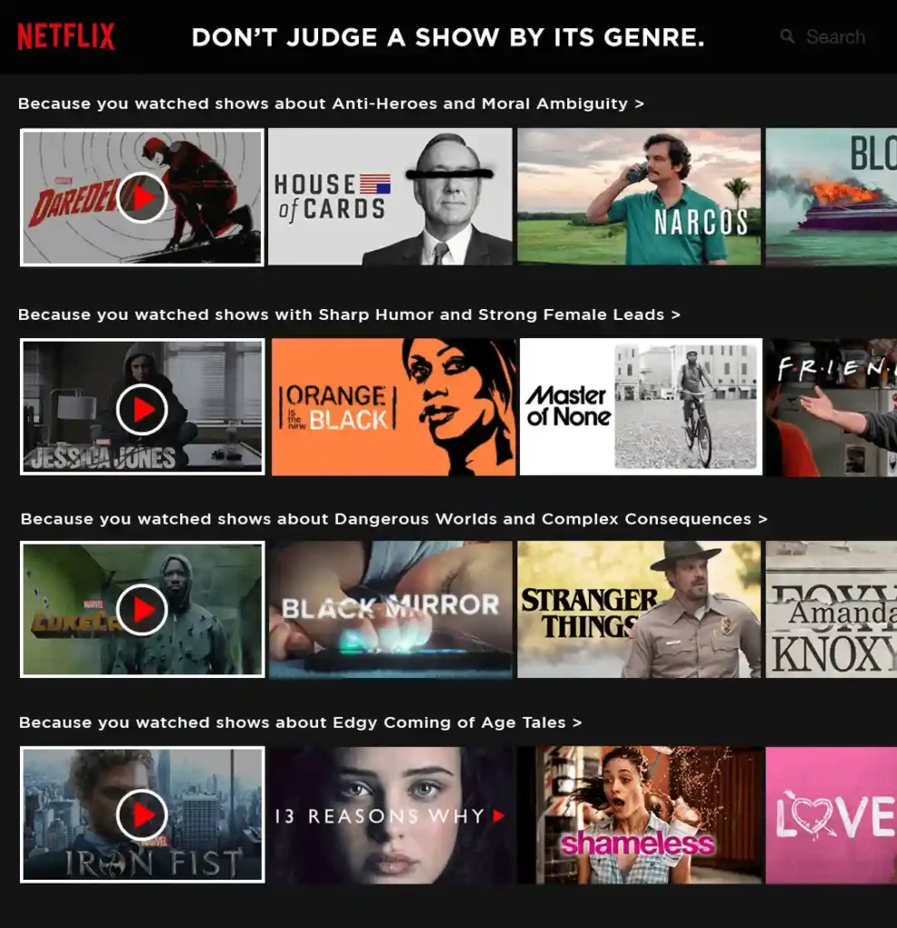 netflix recommendation engine