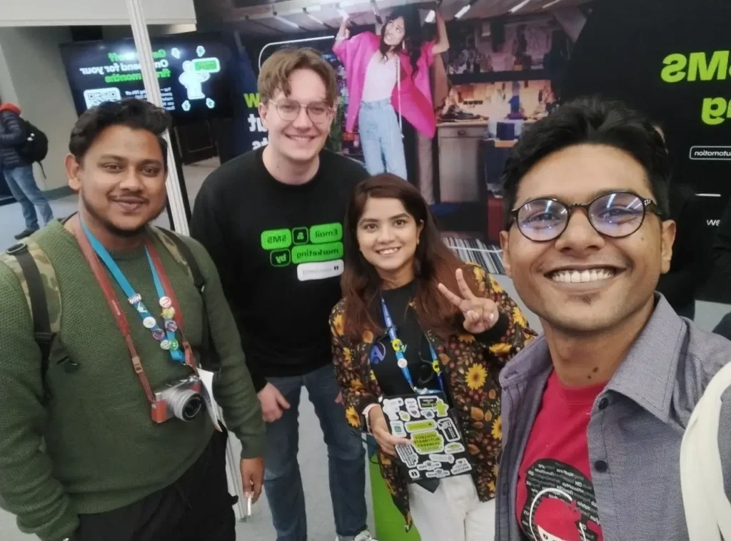 With Rokas at Omnisend booth