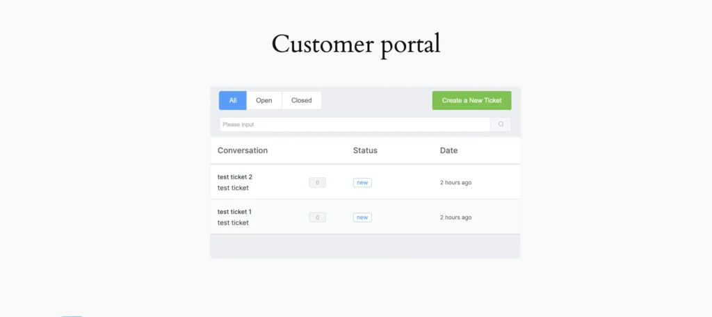 Fluent Support Customer Portal
