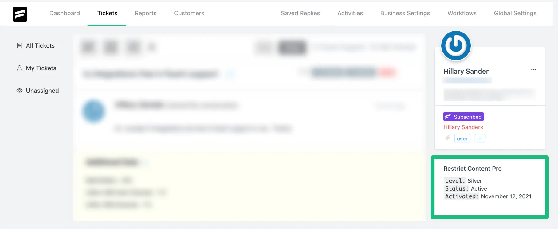 Preview of Restrict Connect Pro Integration with Fluent Support